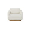 Keane Lounge Chair Cream, Accent Chair by Moe's Home, 38" width x 31.25" height x 39.5" depth thumbnail 1