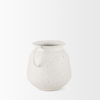 Treva Small White with Black Speckles Metal Vase, by Mercana, 9.45" length x 7.09" width x 7.09" height thumbnail 7