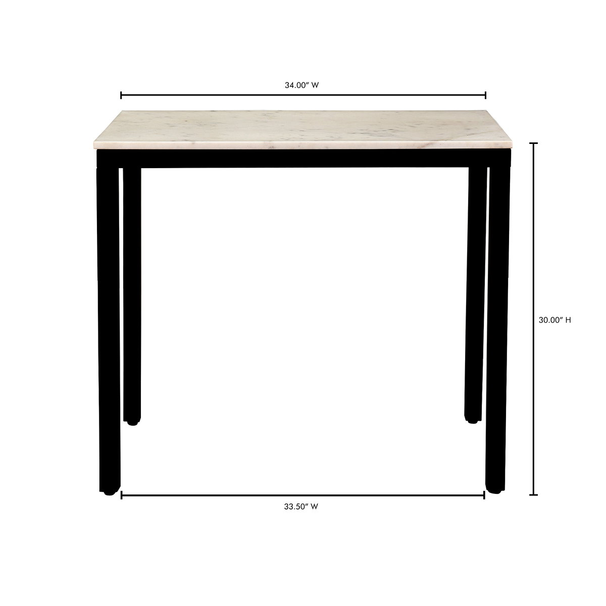 Parson Marble Mini Desk White, by Moe's Home, 34" width x 30" height x 20" depth View 11