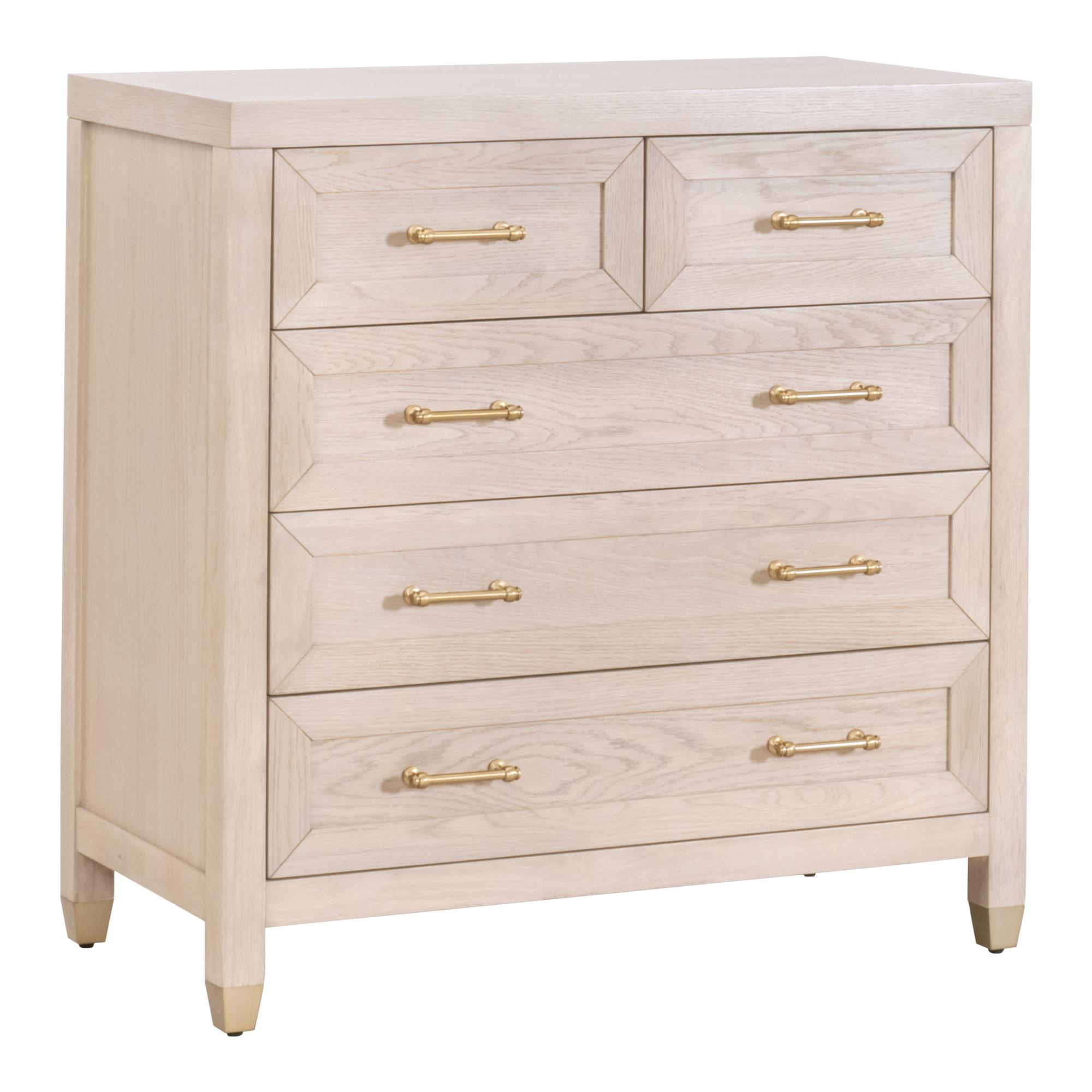 Stella 5-Drawer High Chest, Dresser by Essentials for Living, 39.5" width x 40.25" height x 21.5" depth View 3