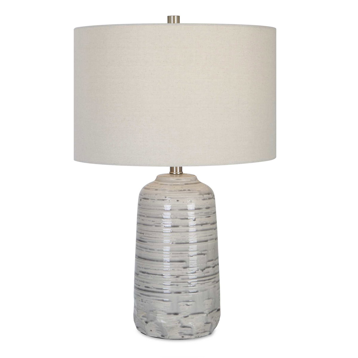 Cyclone Ivory Table Lamp, by Uttermost, 1'4" width x 2'0.75" height x 1'4" depth View 1
