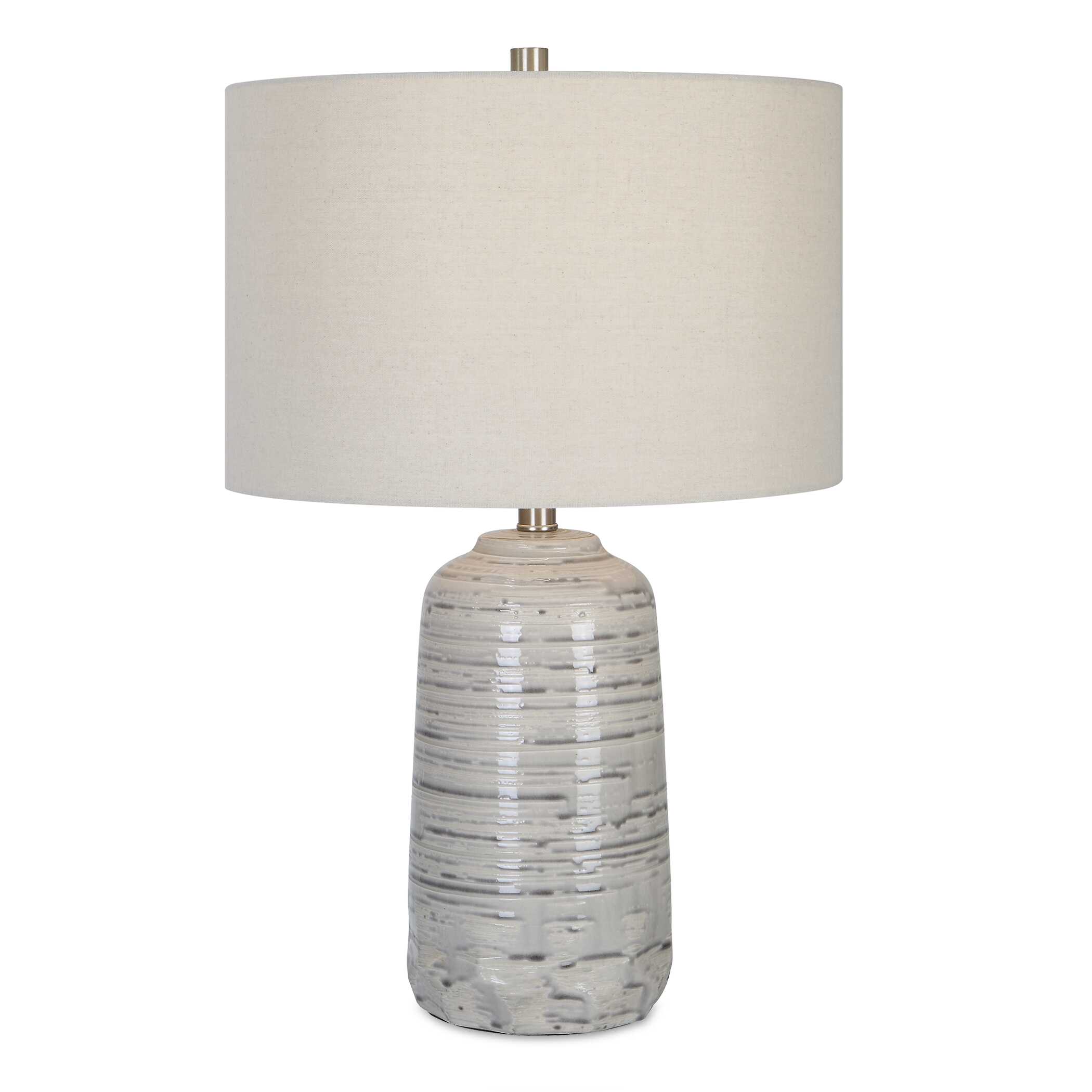 Cyclone Ivory Table Lamp, by Uttermost, 16" width x 24.75" height x 16" depth View 1