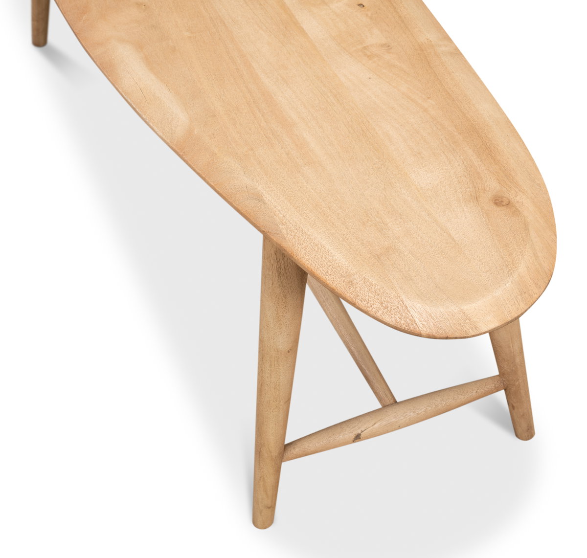 Pebble Bench (1 Back) Lionskin Finish, by Sarreid, 1'3" length x 4'6" width x 2'11" height View 5