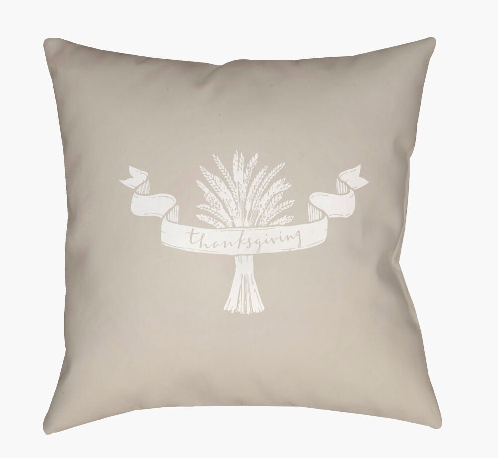 Wheat Accent Pillow, Decorative Pillow by Surya, 18" length x 18" width