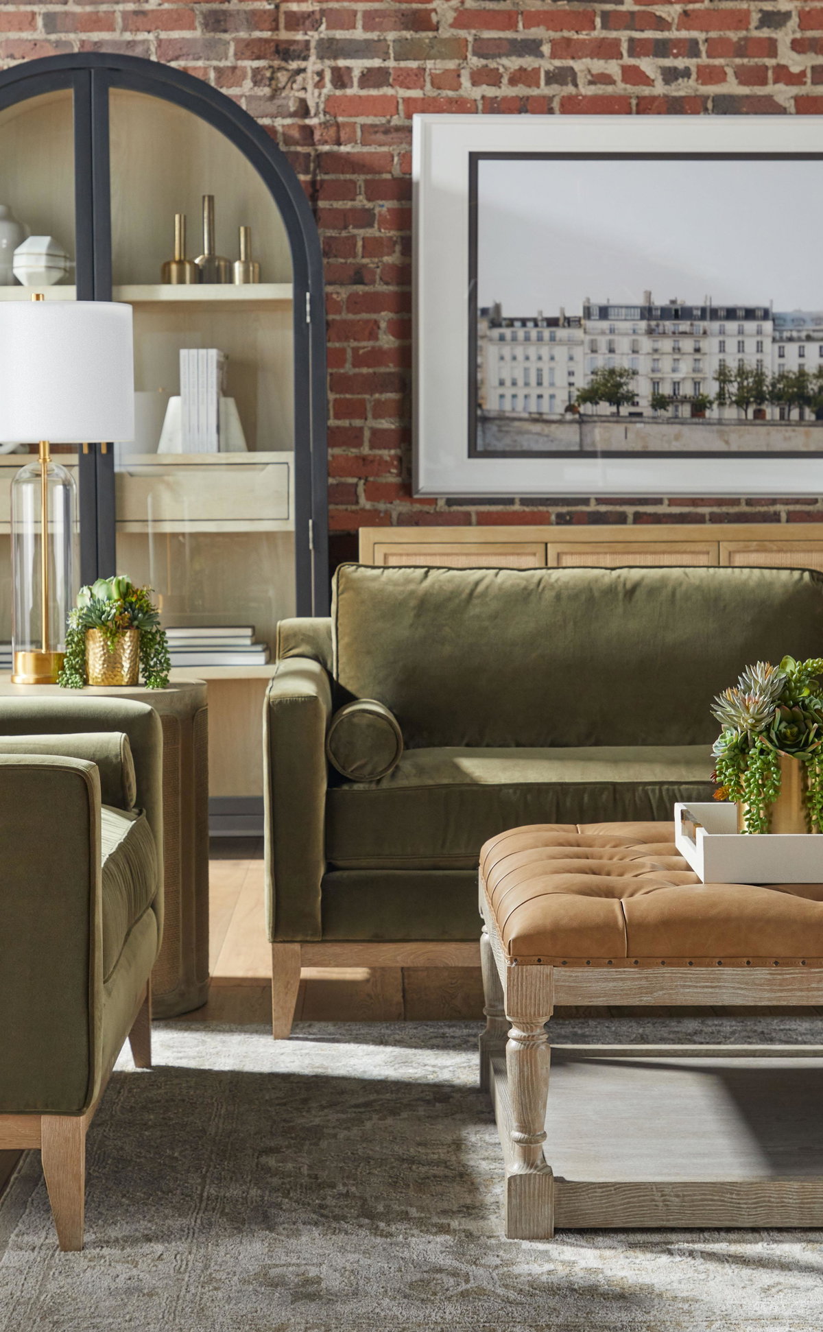 Parker Post Modern Sofa Chair, Seating by Essentials for Living, 43" width x 34.5" height x 36.5" depth View 11
