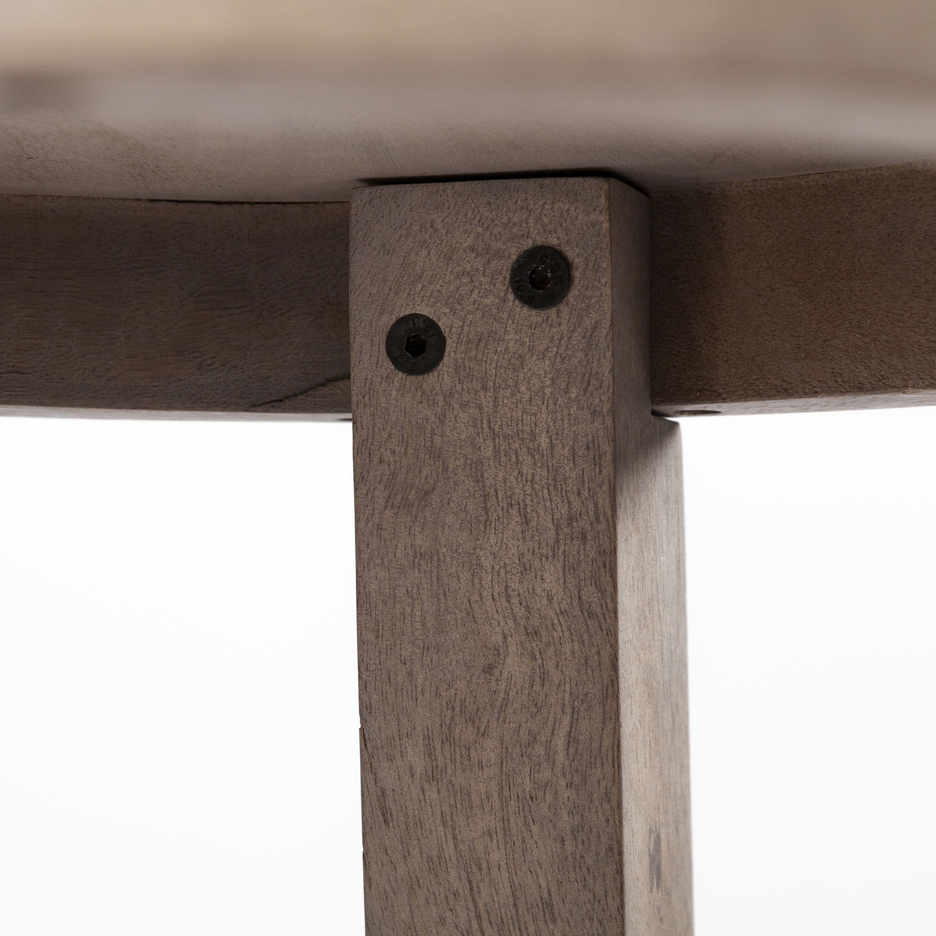 Brahma 26' Total Height White Washed Wood Stool, Counter & Bar Stool by Mercana, 14.5" length x 14.5" width x 26" height View 11