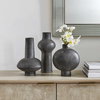 Charcoal Bloom Indoor-Outdoor Vases Set/3, by Uttermost, 7.5" width x 11" height x 7.5" depth thumbnail 2