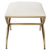 Crossing Small White Bench, Benche by Uttermost, 23.5" width x 20" height x 18" depth thumbnail 5