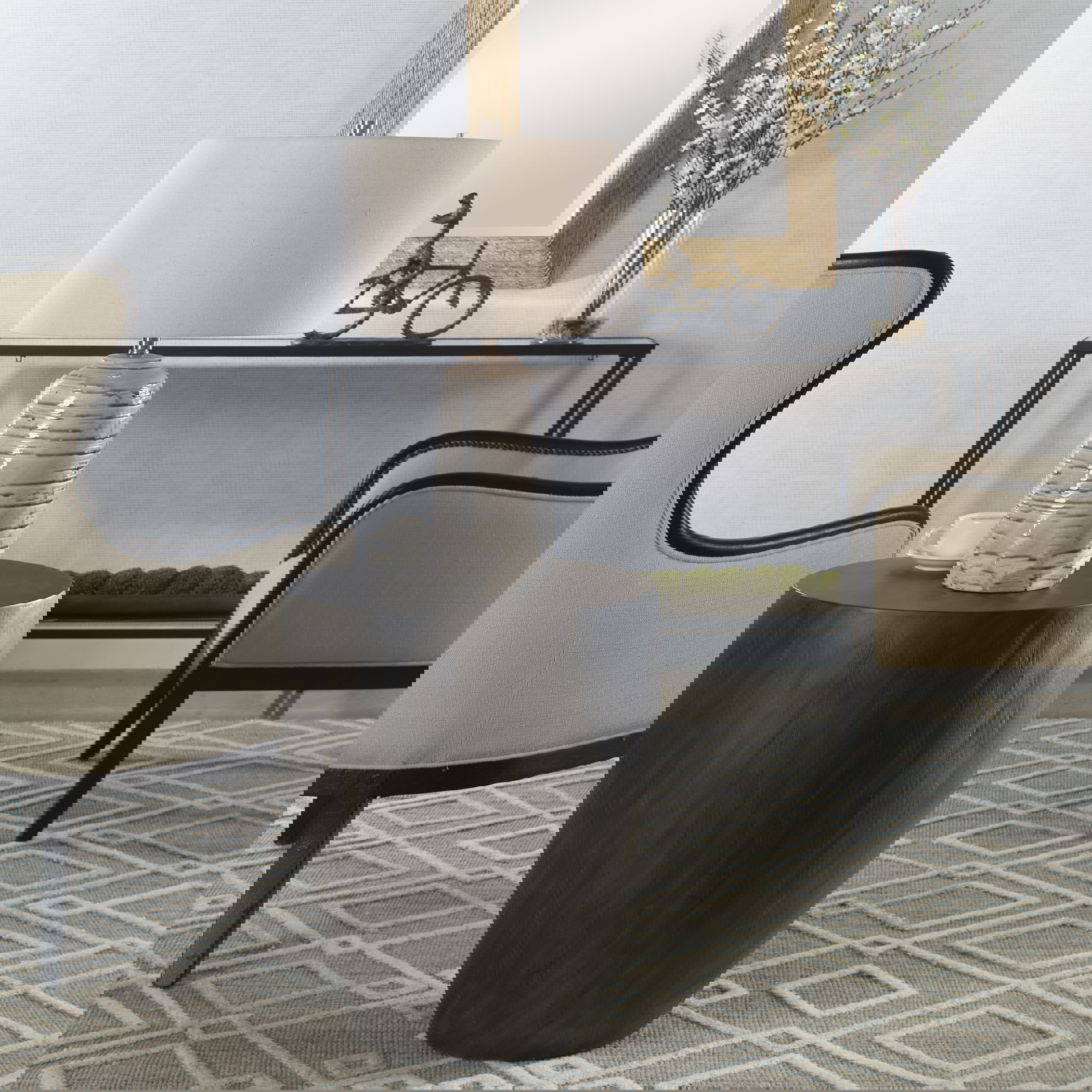 Lark Minimalist Wooden End Table, Furniture by Uttermost, 20" width x 24" height x 20" depth View 2