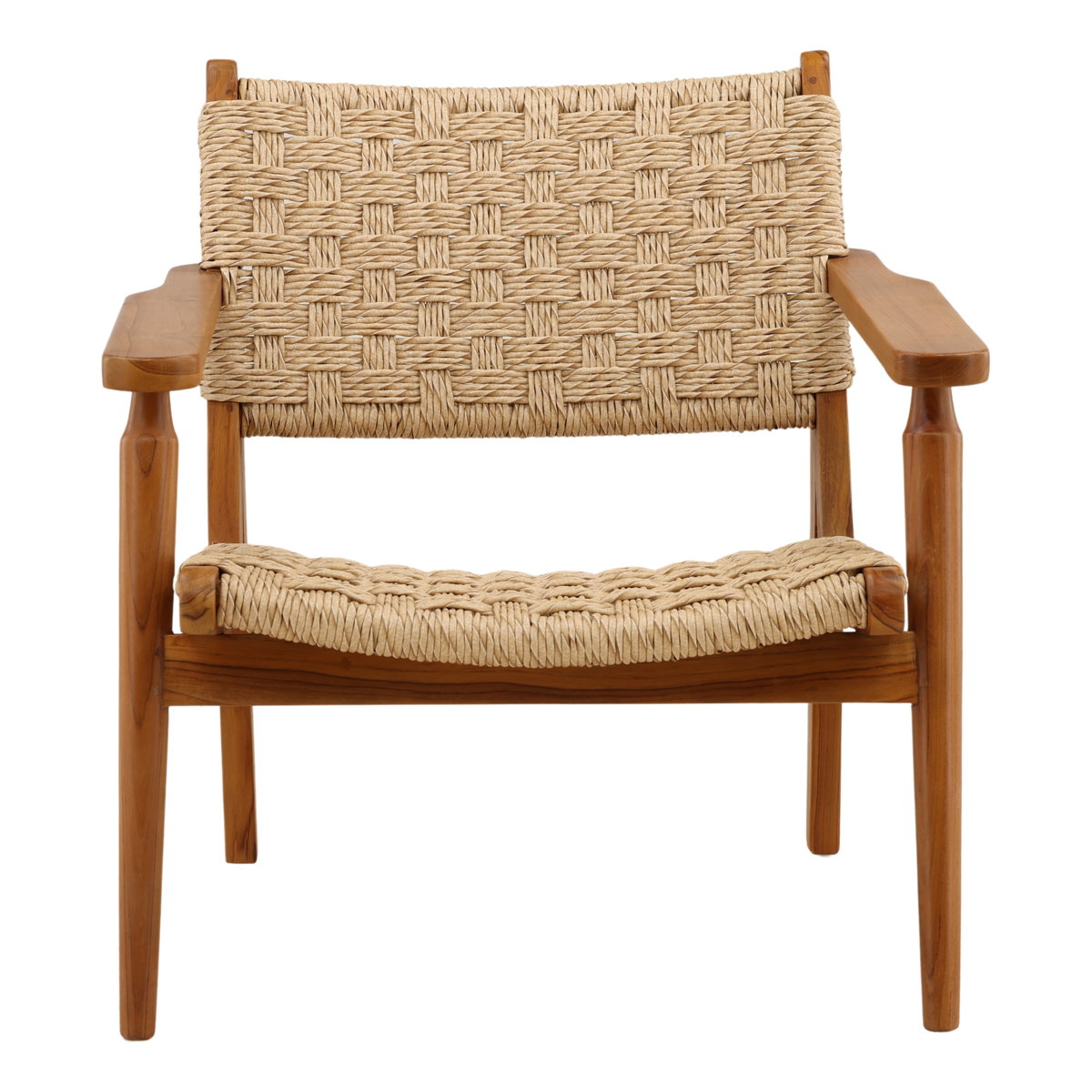 Parley Outdoor Occasional Chair Natural, Accent Chair by Dovetail, 29.13" width x 30.12" height x 29.5" depth View 2