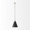 Fenton   Black with Antiqued Gold Accents Pendant Light, by Mercana, 18" length x 18" width x 23" height thumbnail 4