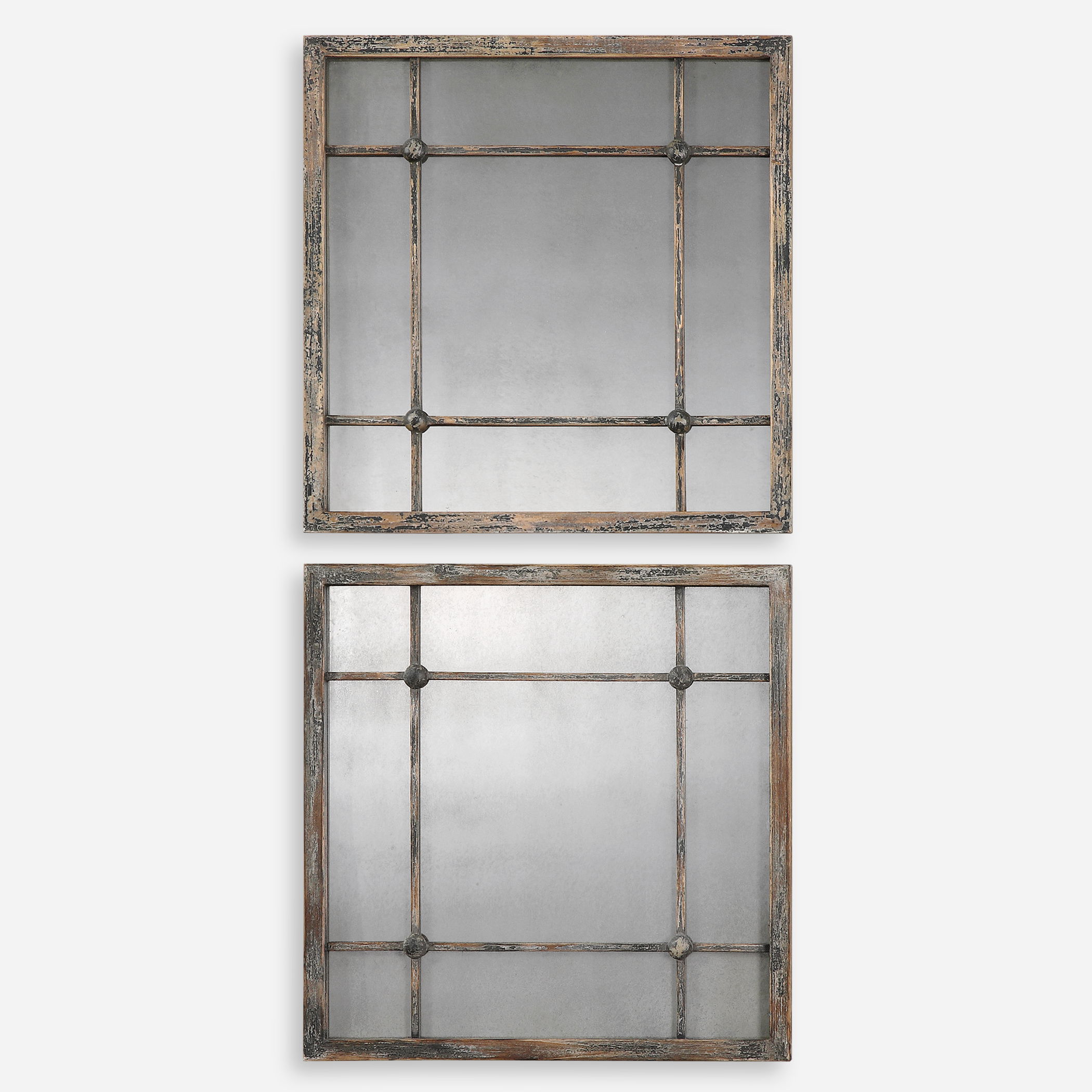 Saragano Square Mirrors Set/2, by Uttermost, 19" width x 19" height x 1" depth View 1