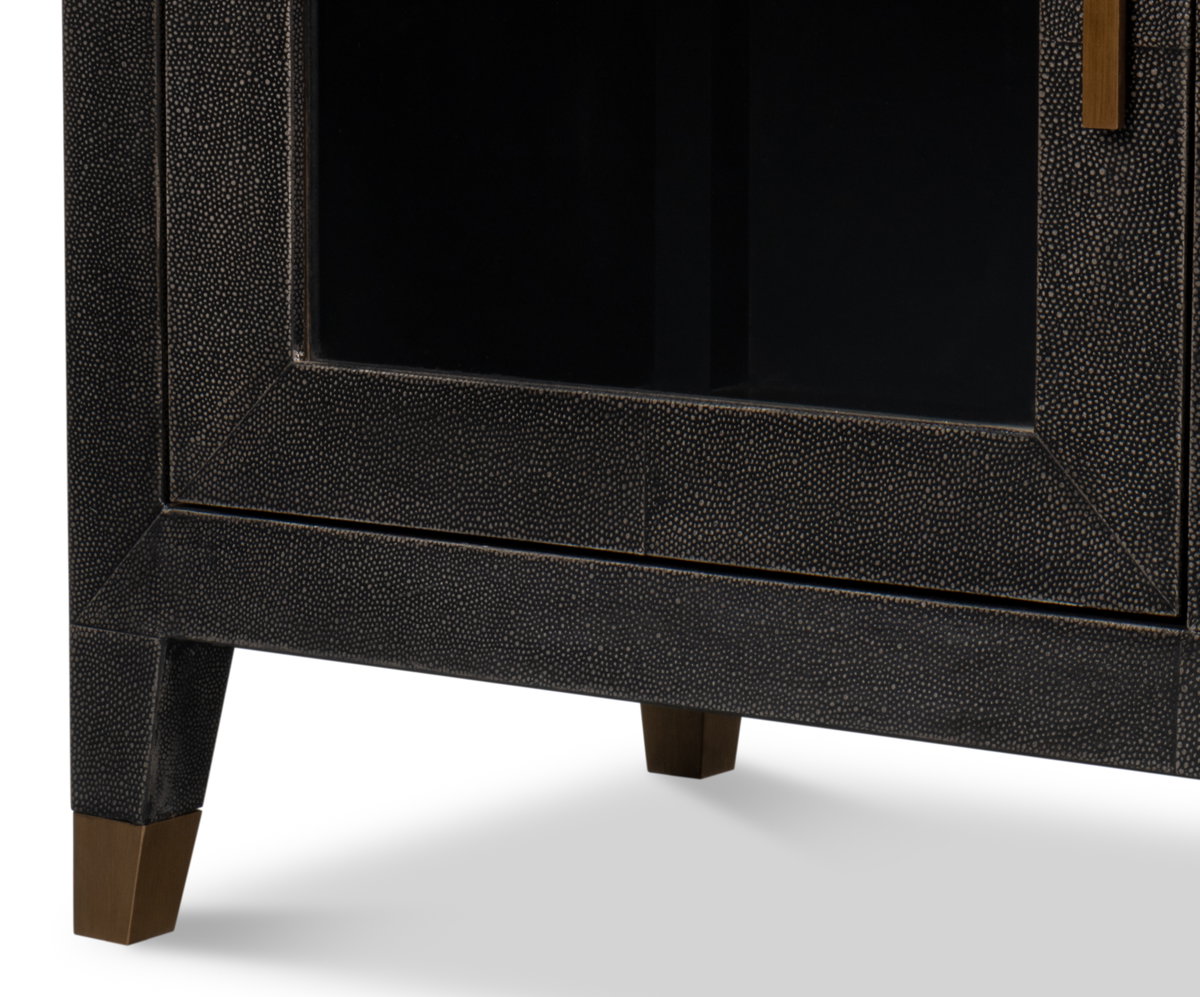 Desmond Sideboard Shagreen Antique Grey, by Sarreid, 1'6" length x 8'4" width x 2'10" height View 7