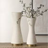 Ridgeline White Vases Set/2, by Uttermost, 6.12" width x 18.25" height x 6.12" depth thumbnail 2