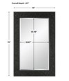 Everest Satin Black Mirror, by Uttermost, 3'9" width x 5'10" height x 1.37" depth thumbnail 3