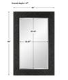 Everest Satin Black Mirror, by Uttermost, 45" width x 70" height x 1.37" depth thumbnail 3