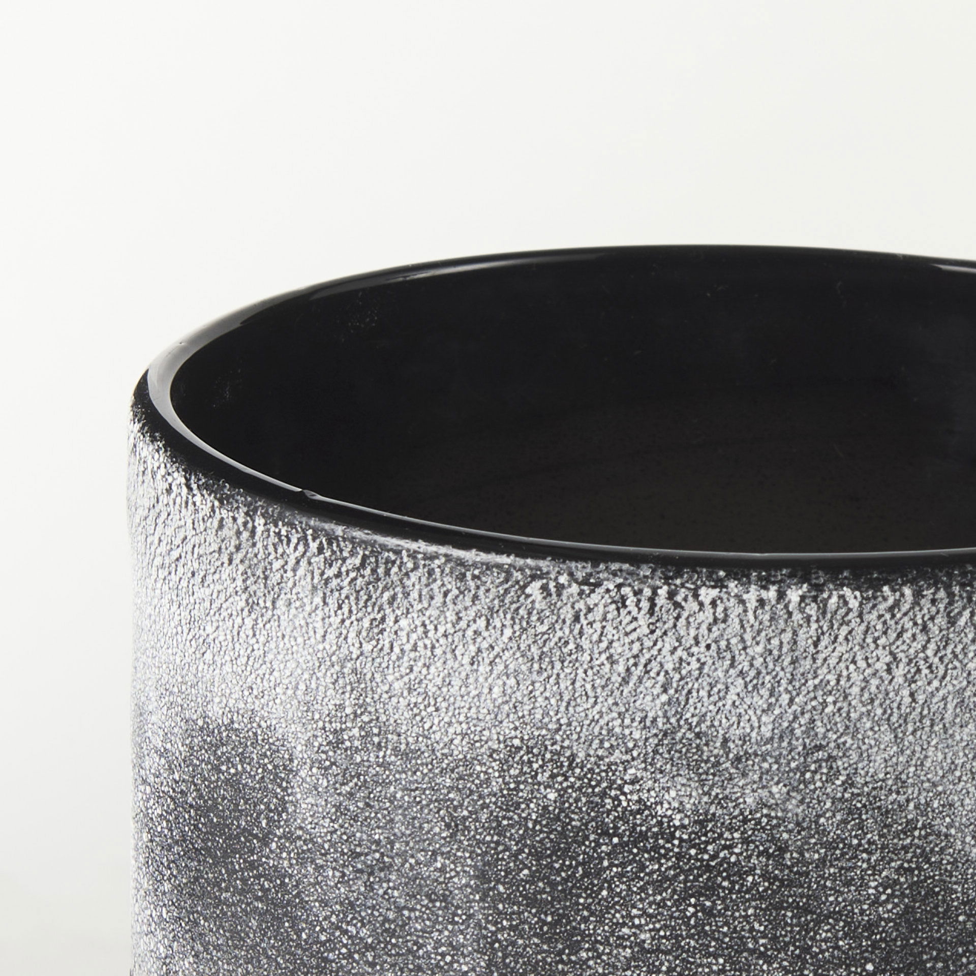 Squally  Black/Brown Glass Ombre Textured Small Vase large image 