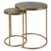 Aragon Brass Nesting Tables Set/2, Furniture by Uttermost, 19.5" width x 24" height x 19.5" depth thumbnail 5