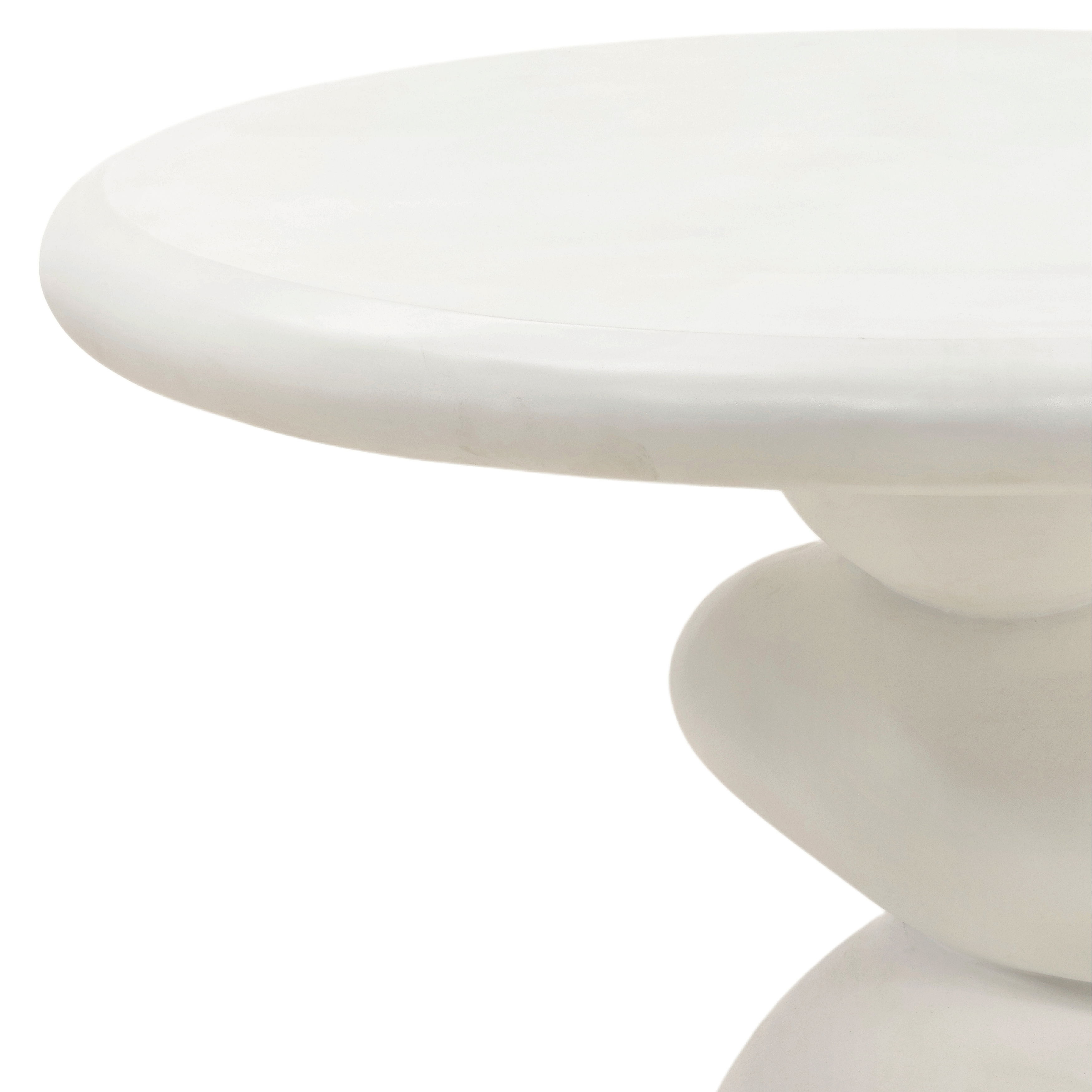Serenade Dining Table White, by Dovetail, 49" width x 29.5" height x 49" diameter x 49" depth View 2