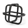Willem I 9L x 9W Black Metal Open Cube Decor Object, Decorative Object by Mercana, 8.58" length x 8.58" width x 8.58" height thumbnail 1