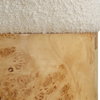Swirls Poplar Ivory Ottoman, by Uttermost, 16" width x 17" height x 16" depth thumbnail 5