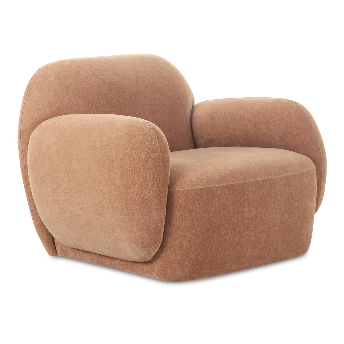 Hazel Lounge Chair Copper, Accent Chair by Moe's Home, 39.5" width x 28.75" height x 33.75" depth View 2