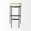 Millie 16.75 X 17.75 X 30 Hair-on-hide Seat with Gold Frame Bar Stool thumbnail 7