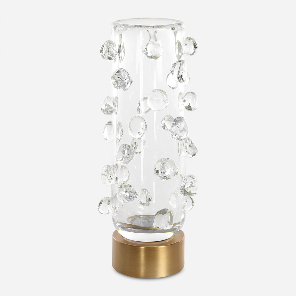 Aura Clear Glass Vase, by Uttermost, 6.5" width x 15" height x 6.5" depth View 1