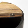 Eclipse Gunmetal Gray Drum Base with Brown Wood Top End/Side Table thumbnail 8