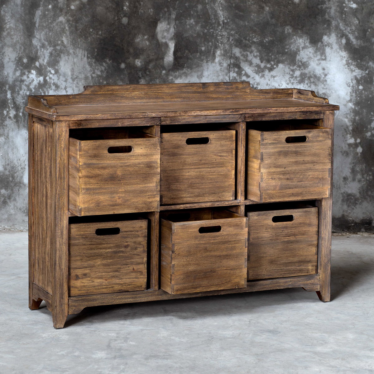 Ardusin Driftwood Hobby Cupboard, Cabinets & Chest by Uttermost, 48" width x 35" height x 14" depth View 6