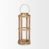 Andy II Small Natural Wood Cylindrical Lantern, Lighting by Mercana, 8.27" length x 8.27" width x 25.59" height thumbnail 5