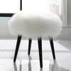 Wooly Sheepskin Accent Stool, Furniture by Uttermost, 17" width x 18.5" height x 17" depth thumbnail 2