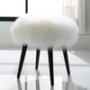 Wooly Sheepskin Accent Stool, Low Stool by Uttermost, 17" width x 18.5" height x 17" depth thumbnail 2