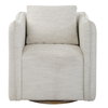 Corben White Swivel Armchair, Accent Chair by Uttermost, 30" width x 30" height x 30" depth thumbnail 1