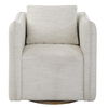 Corben White Swivel Armchair, Furniture by Uttermost, 30" width x 30" height x 30" depth thumbnail 1