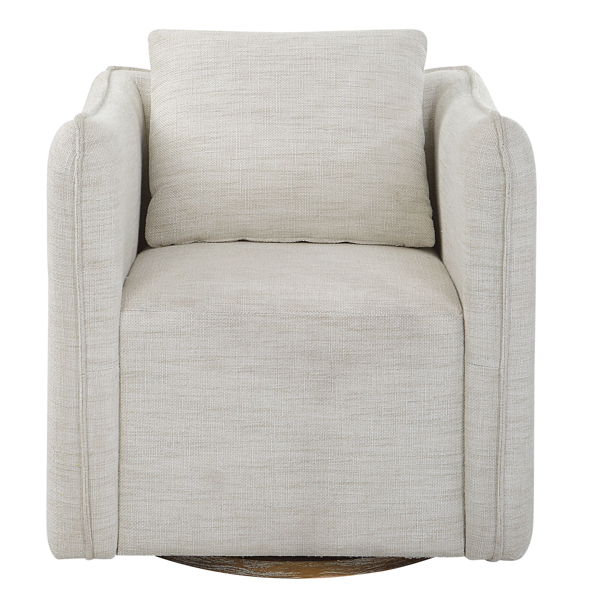 Corben White Swivel Armchair large image 