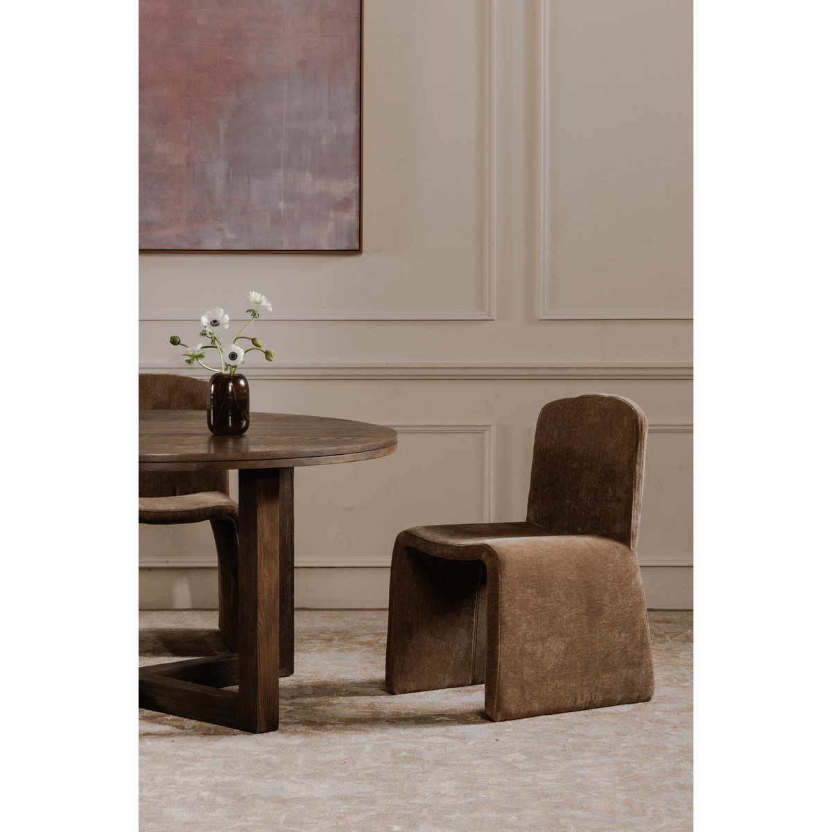 Ella Dining Chair Camel, by Moe's Home, 22.05" width x 33.5" height x 22.44" depth View 7