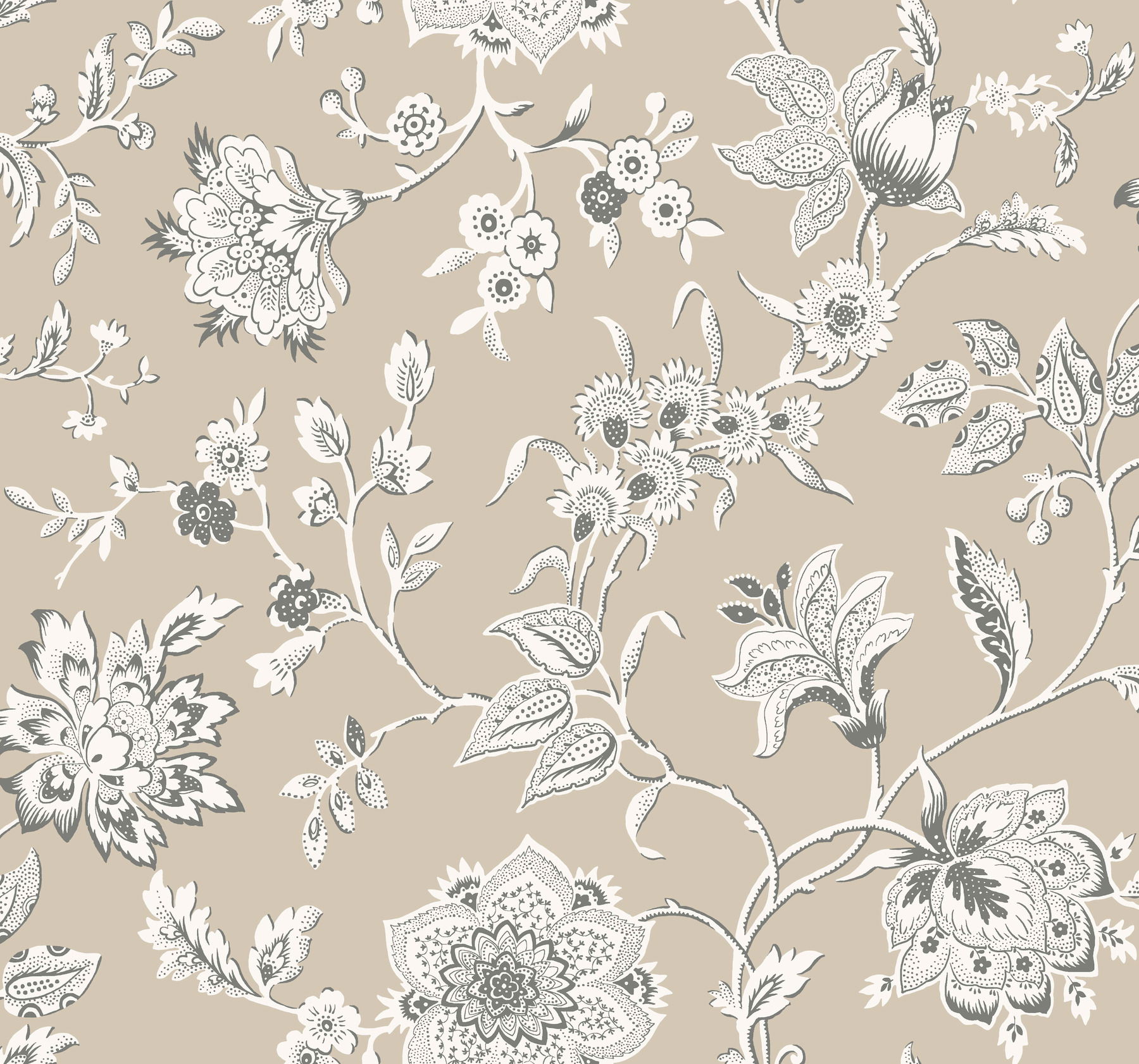 Sutton Taupe Wallpaper, by York Wall, 27' length x 2'3" width x 0.02" depth View 1