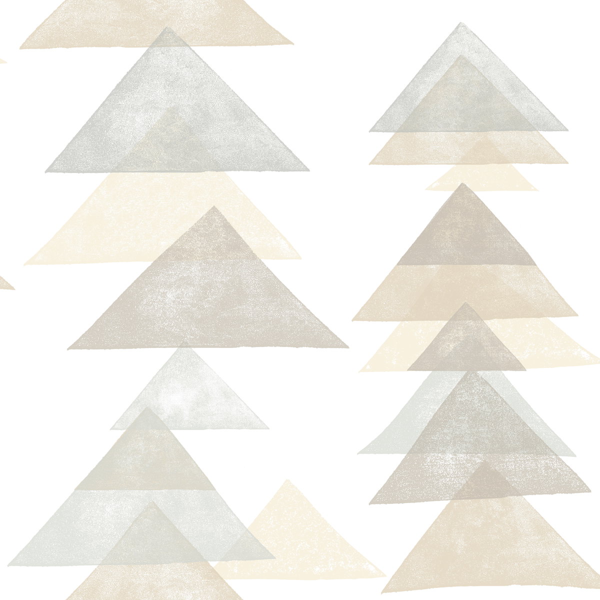Triangles Neutral Peel & Stick Wallpaper, by York Wall, 20' length x 1'8.5" width x 0.02" depth