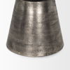 Bobbi Textured Polished Nickel Cast Aluminum Metal Accent Table thumbnail 8