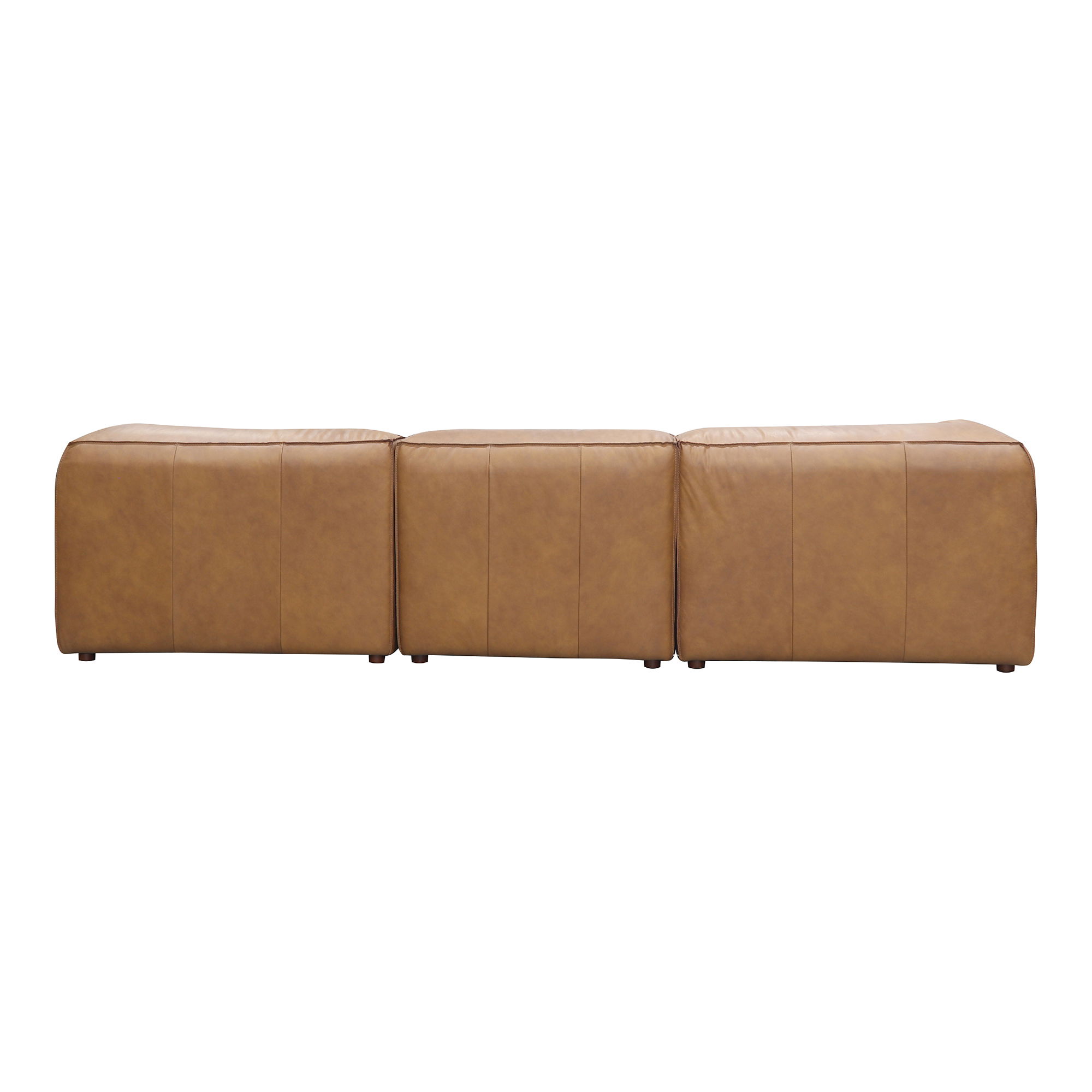 Form Lounge Modular Sectional Sonoran Tan Leather, Sectional Sofa by Moe's Home, 112" width x 26" height x 71.5" depth View 3