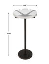 Forge Industrial Accent Table, Side & End Table by Uttermost, 12" width x 24.75" height x 12" depth thumbnail 3