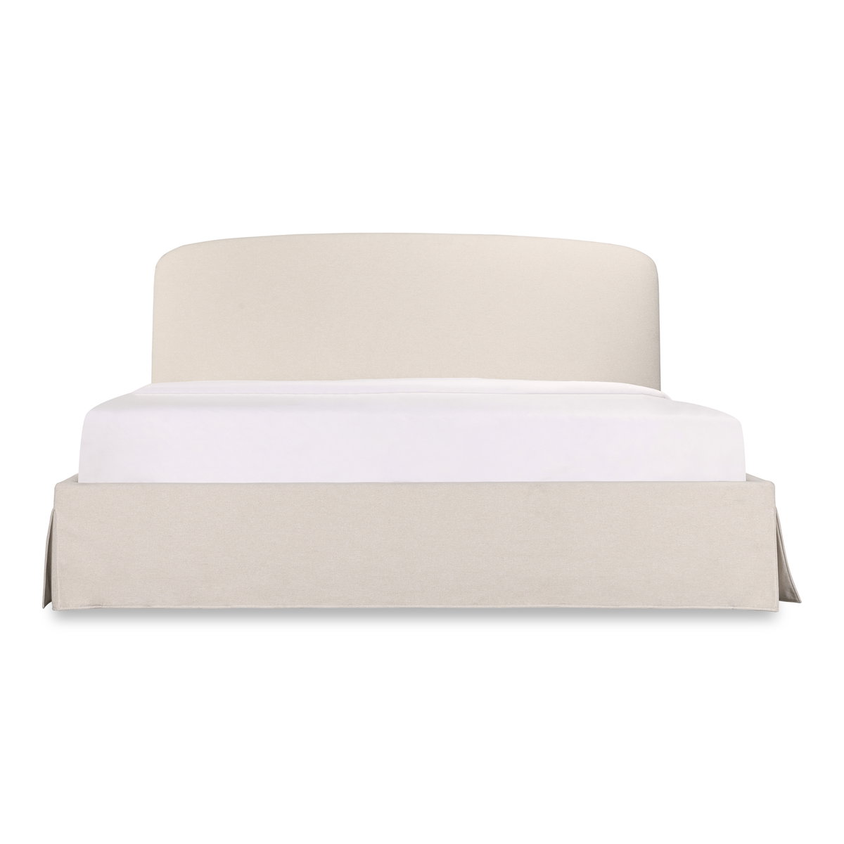 Joan Queen Storage Bed Cream, by Moe's Home, 5'6.25" width x 3'9" height x 7'2" depth View 1