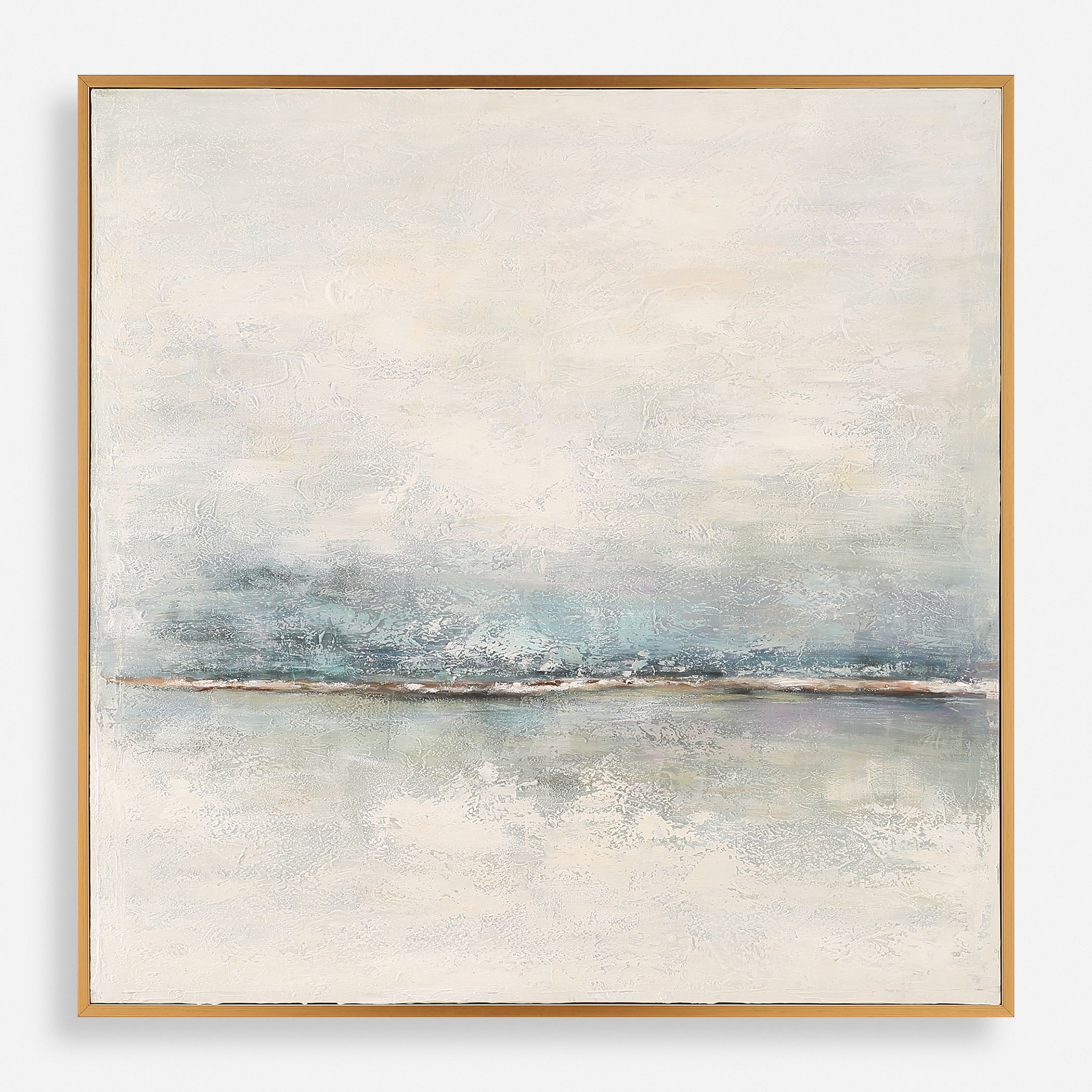 Foggy Morning Abstract Art, Painting by Uttermost, 49.5" width x 49.5" height x 1.75" depth View 1