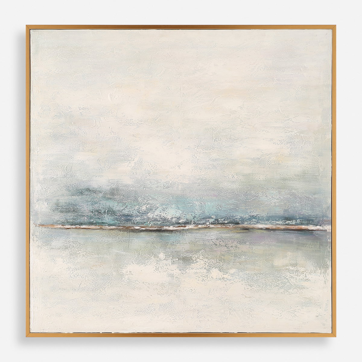 Foggy Morning Abstract Art, by Uttermost, 4'1.5" width x 4'1.5" height x 1.75" depth View 1