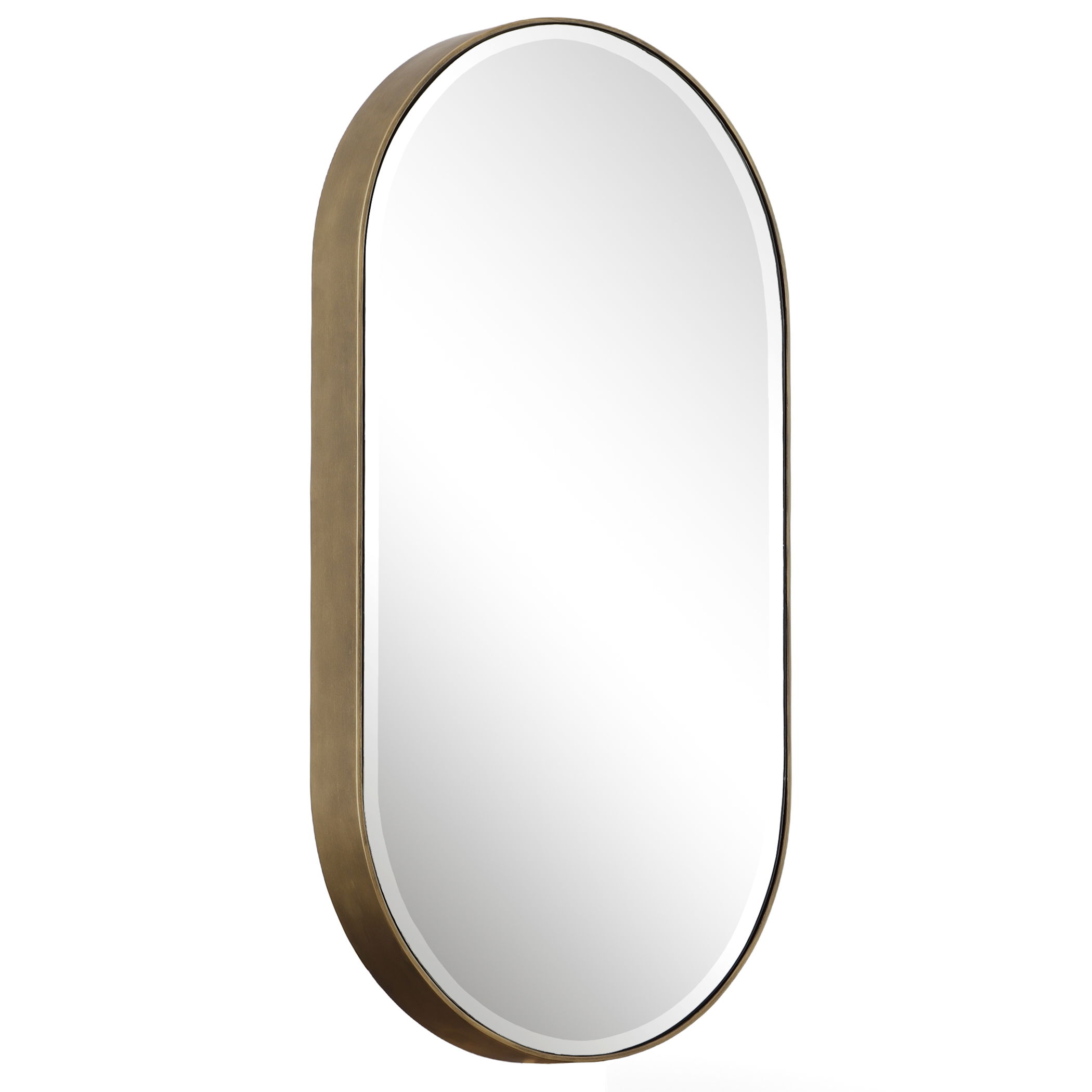 Lago Oval Gold Mirror large image 