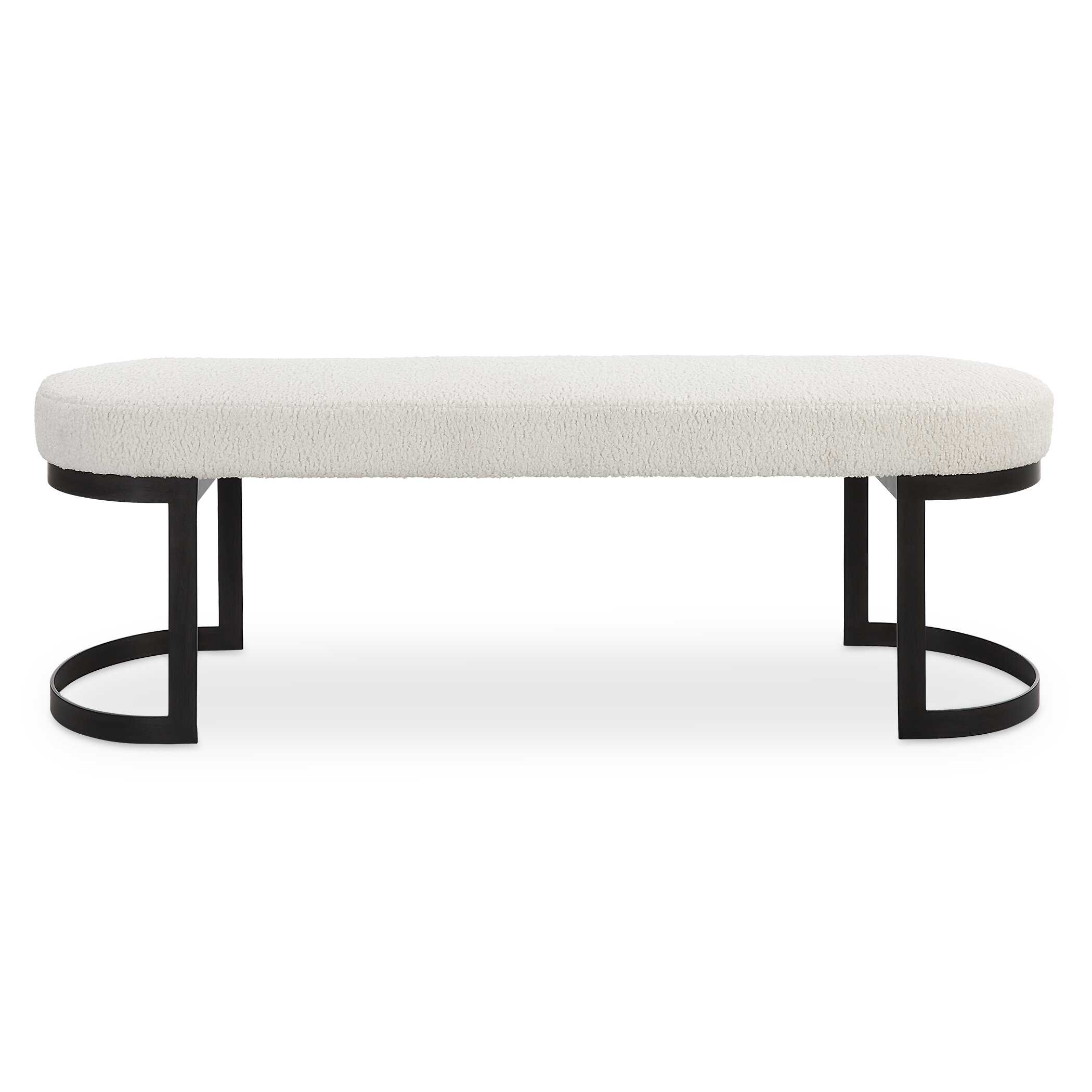 Infinity Black Bench, Furniture by Uttermost, 60" width x 19" height x 16.25" depth View 1