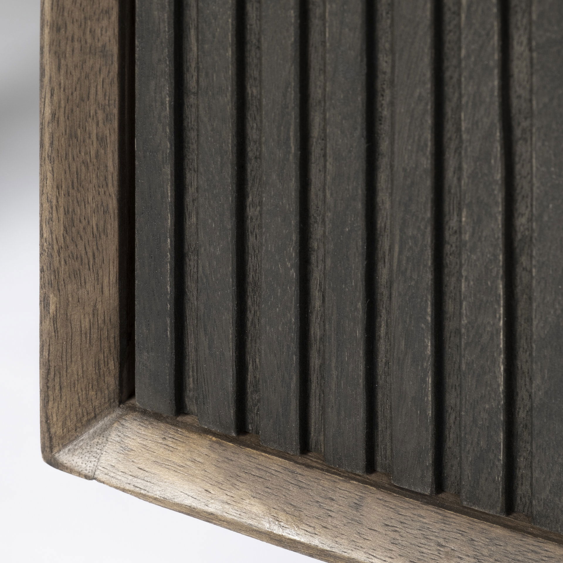 Grace I Two-Toned Brown Solid Wood TV Stand Media Console with Slated Doors, TV up to 82', by Mercana, 72" length x 20.5" width x 24.25" height View 12