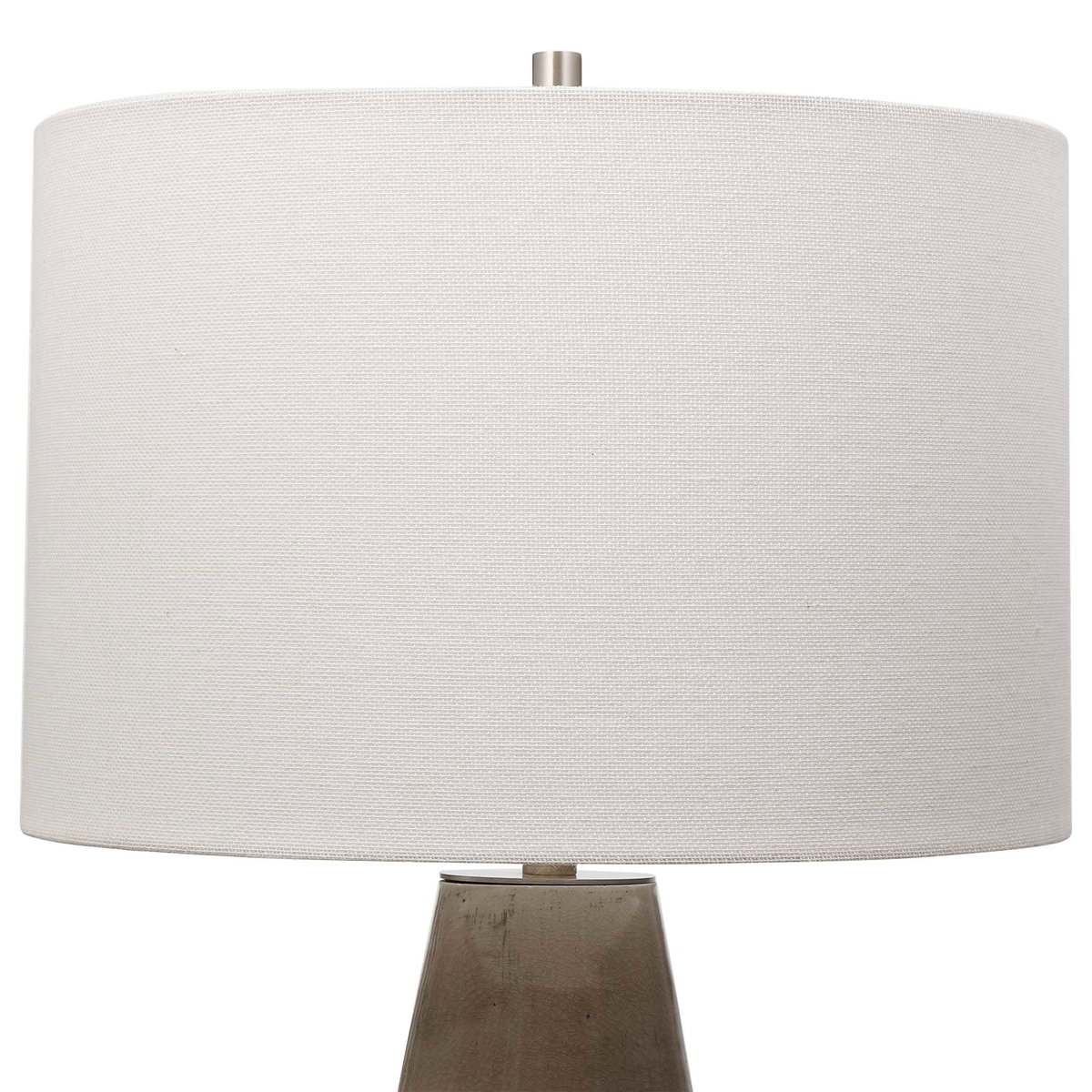 Volterra Taupe-Gray Table Lamp, by Uttermost, 15" width x 27.5" height x 15" depth View 7