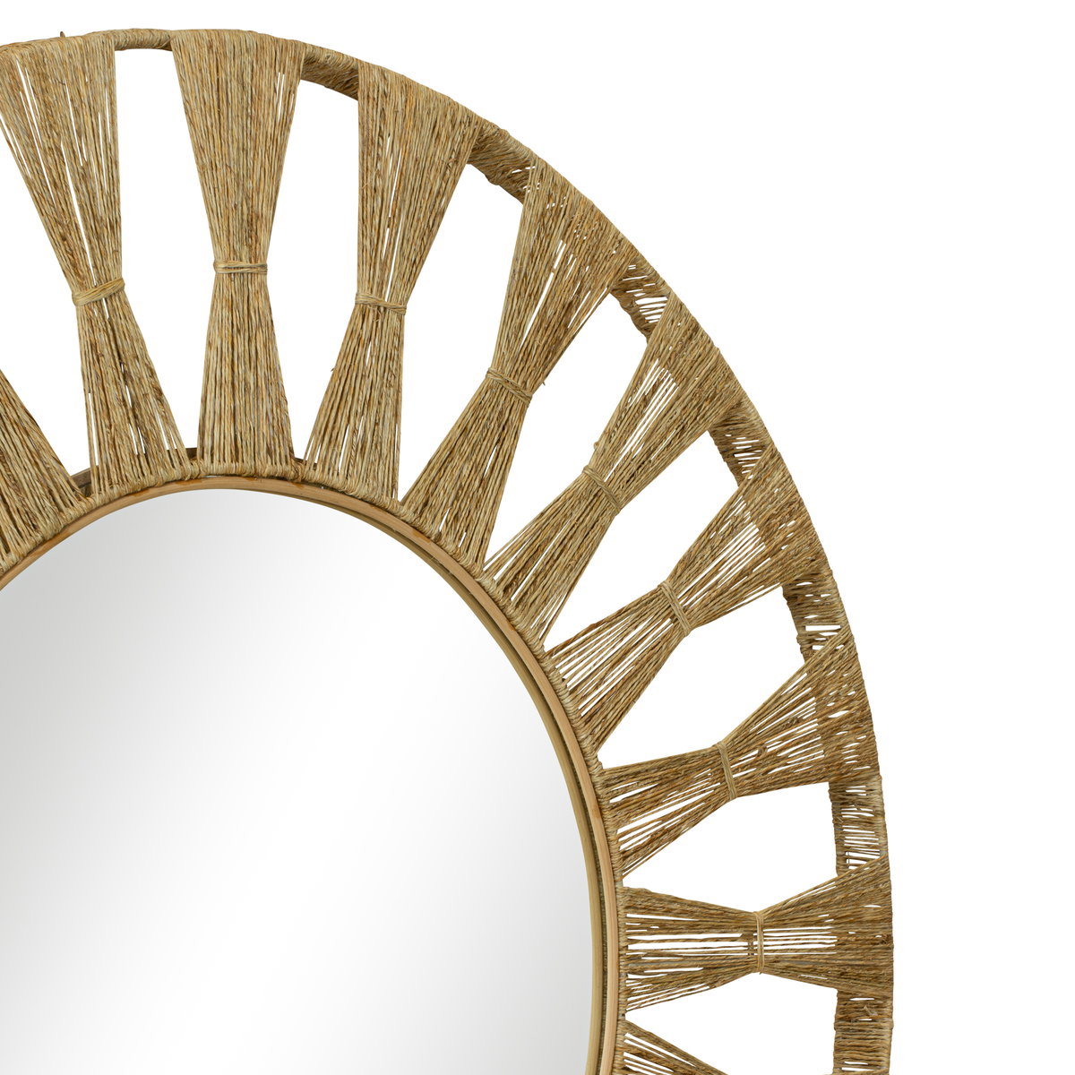 Ojai Round Mirror, by Woven, 39.25" diameter x 1.5" depth View 6